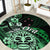 Aotearoa Kia Ora New Zealand Ta Moko Green Version Round Carpet LT01 Green - Polynesian Pride