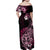 Aotearoa Kia Ora New Zealand Ta Moko Pink Version Family Matching Off Shoulder Maxi Dress and Hawaiian Shirt LT01 - Polynesian Pride