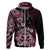 Aotearoa Kia Ora New Zealand Ta Moko Pink Version Hoodie LT01 Zip Hoodie Pink - Polynesian Pride