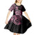 Aotearoa Kia Ora New Zealand Ta Moko Pink Version Kid Short Sleeve Dress LT01 - Polynesian Pride