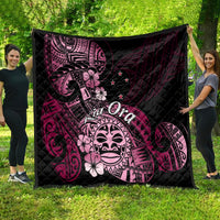 Aotearoa Kia Ora New Zealand Ta Moko Pink Version Quilt LT01 - Polynesian Pride
