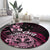 Aotearoa Kia Ora New Zealand Ta Moko Pink Version Round Carpet LT01 - Polynesian Pride