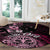 Aotearoa Kia Ora New Zealand Ta Moko Pink Version Round Carpet LT01 - Polynesian Pride