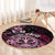 Aotearoa Kia Ora New Zealand Ta Moko Pink Version Round Carpet LT01 - Polynesian Pride