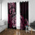 Aotearoa Kia Ora New Zealand Ta Moko Pink Version Window Curtain LT01 With Grommets Pink - Polynesian Pride