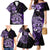 Aotearoa Kia Ora New Zealand Ta Moko Purple Version Family Matching Mermaid Dress and Hawaiian Shirt LT01 - Polynesian Pride