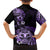 Aotearoa Kia Ora New Zealand Ta Moko Purple Version Family Matching Off Shoulder Long Sleeve Dress and Hawaiian Shirt LT01 - Polynesian Pride