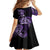 Aotearoa Kia Ora New Zealand Ta Moko Purple Version Family Matching Off Shoulder Long Sleeve Dress and Hawaiian Shirt LT01 - Polynesian Pride