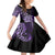 Aotearoa Kia Ora New Zealand Ta Moko Purple Version Family Matching Off Shoulder Maxi Dress and Hawaiian Shirt LT01 Daughter's Dress Purple - Polynesian Pride