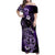 Aotearoa Kia Ora New Zealand Ta Moko Purple Version Family Matching Off Shoulder Maxi Dress and Hawaiian Shirt LT01 Mom's Dress Purple - Polynesian Pride