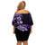 Aotearoa Kia Ora New Zealand Ta Moko Purple Version Family Matching Off Shoulder Short Dress and Hawaiian Shirt LT01 - Polynesian Pride