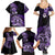 Aotearoa Kia Ora New Zealand Ta Moko Purple Version Family Matching Summer Maxi Dress and Hawaiian Shirt LT01 - Polynesian Pride