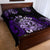 Aotearoa Kia Ora New Zealand Ta Moko Purple Version Quilt Bed Set LT01 - Polynesian Pride