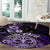 Aotearoa Kia Ora New Zealand Ta Moko Purple Version Round Carpet LT01 - Polynesian Pride