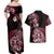 Aotearoa Kia Ora New Zealand Ta Moko Red Version Couples Matching Off Shoulder Maxi Dress and Hawaiian Shirt LT01 - Polynesian Pride