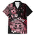 Aotearoa Kia Ora New Zealand Ta Moko Red Version Family Matching Off Shoulder Long Sleeve Dress and Hawaiian Shirt LT01 Dad's Shirt - Short Sleeve Red - Polynesian Pride