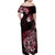 Aotearoa Kia Ora New Zealand Ta Moko Red Version Family Matching Off Shoulder Maxi Dress and Hawaiian Shirt LT01 - Polynesian Pride