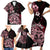 Aotearoa Kia Ora New Zealand Ta Moko Red Version Family Matching Short Sleeve Bodycon Dress and Hawaiian Shirt LT01 - Polynesian Pride