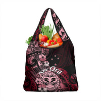 Aotearoa Kia Ora New Zealand Ta Moko Red Version Grocery Bag LT01 1-pack One Size Red - Polynesian Pride