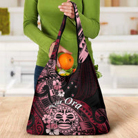 Aotearoa Kia Ora New Zealand Ta Moko Red Version Grocery Bag LT01 - Polynesian Pride