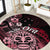 Aotearoa Kia Ora New Zealand Ta Moko Red Version Round Carpet LT01 Red - Polynesian Pride