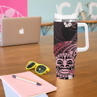 Aotearoa Kia Ora New Zealand Ta Moko Red Version Tumbler With Handle LT01 - Polynesian Pride