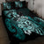 Aotearoa Kia Ora New Zealand Ta Moko Turquoise Version Quilt Bed Set LT01 - Polynesian Pride