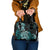 Aotearoa Kia Ora New Zealand Ta Moko Turquoise Version Shoulder Handbag LT01 One Size Turquoise - Polynesian Pride