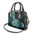 Aotearoa Kia Ora New Zealand Ta Moko Turquoise Version Shoulder Handbag LT01 - Polynesian Pride