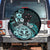 Aotearoa Kia Ora New Zealand Ta Moko Turquoise Version Spare Tire Cover LT01 - Polynesian Pride