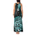 Aotearoa Kia Ora New Zealand Ta Moko Turquoise Version Tank Maxi Dress LT01 - Polynesian Pride