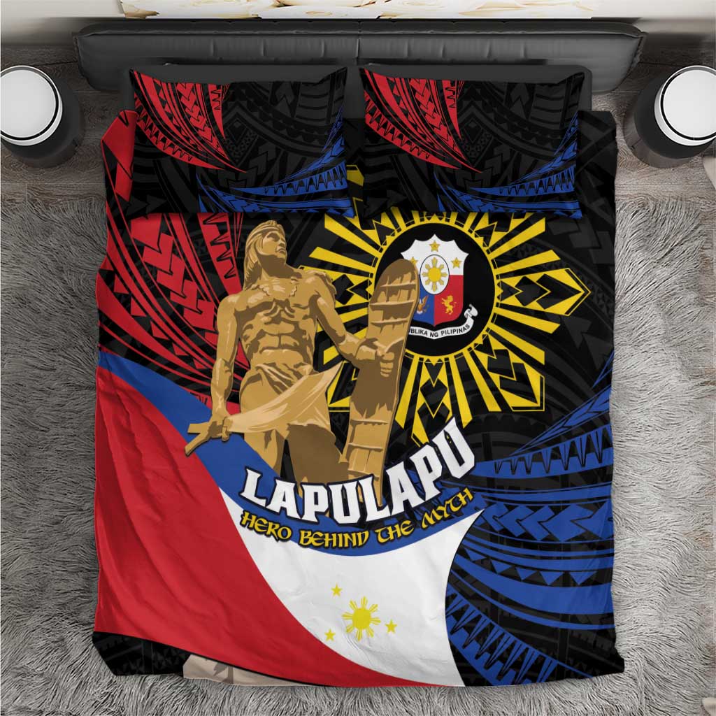 Lapulapu The First Filipino Hero Bedding Set Polynesian Pattern LT01 Black - Polynesian Pride