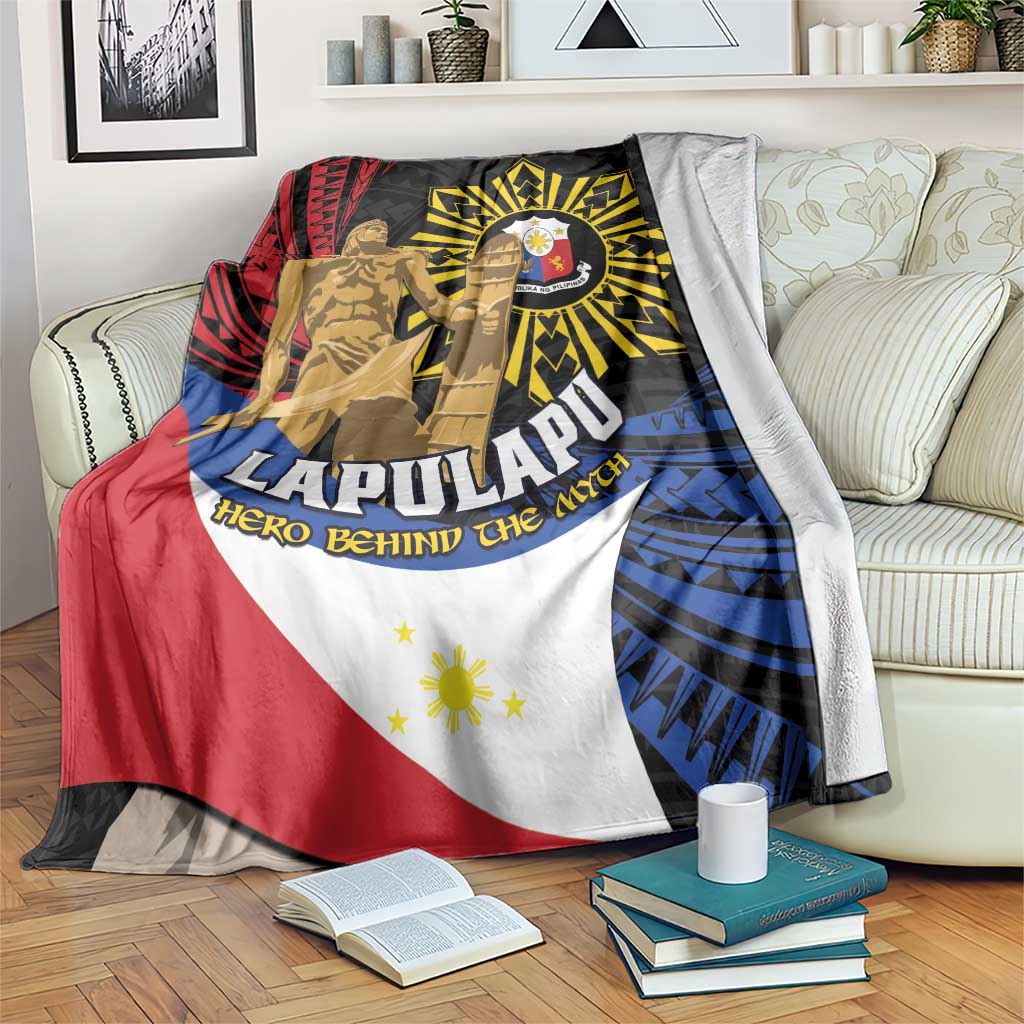 Lapulapu The First Filipino Hero Blanket Polynesian Pattern LT01 Black - Polynesian Pride