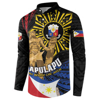 Personalized Lapulapu The First Filipino Hero Button Sweatshirt Polynesian Pattern LT01 - Polynesian Pride