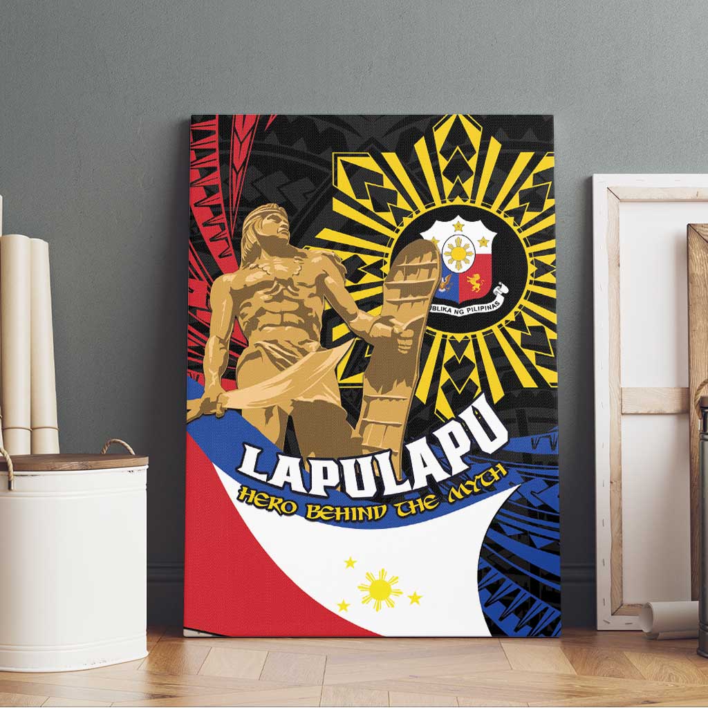 Lapulapu The First Filipino Hero Canvas Wall Art Polynesian Pattern LT01 - Polynesian Pride
