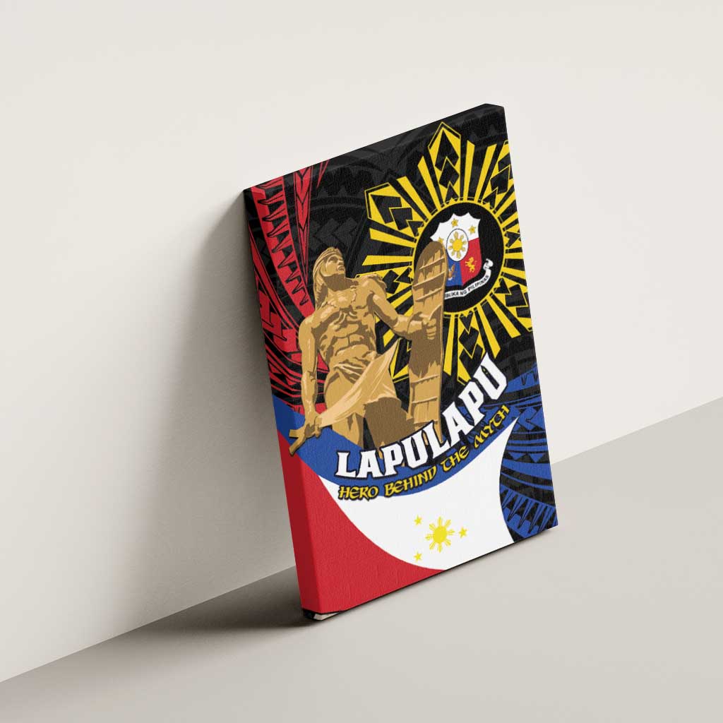 Lapulapu The First Filipino Hero Canvas Wall Art Polynesian Pattern LT01 - Polynesian Pride