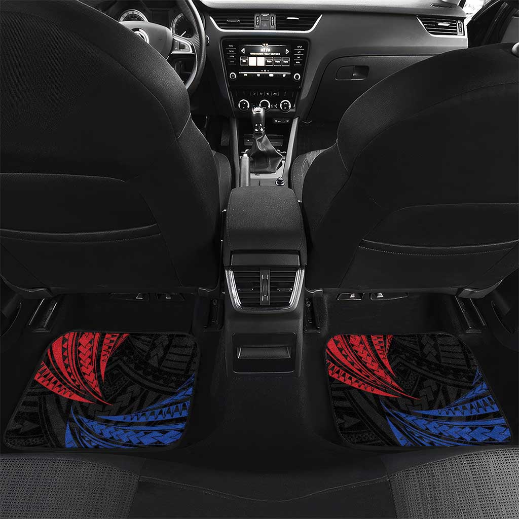 Lapulapu The First Filipino Hero Car Mats Polynesian Pattern LT01 Set 2pcs - Back Black - Polynesian Pride