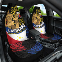 Lapulapu The First Filipino Hero Car Seat Cover Polynesian Pattern LT01 One Size Black - Polynesian Pride