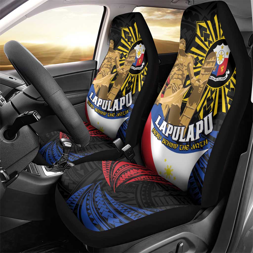 Lapulapu The First Filipino Hero Car Seat Cover Polynesian Pattern LT01 - Polynesian Pride