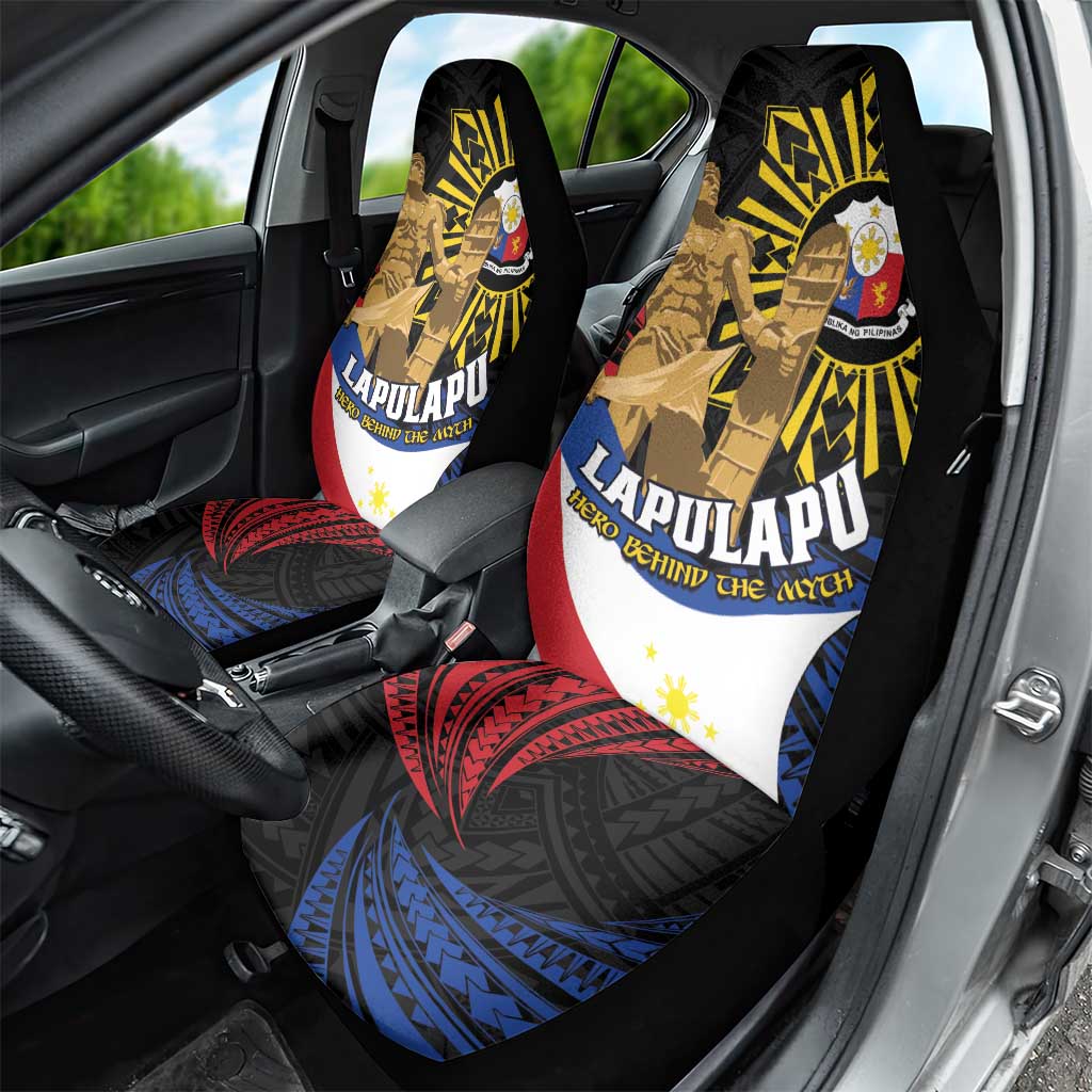 Lapulapu The First Filipino Hero Car Seat Cover Polynesian Pattern LT01 - Polynesian Pride