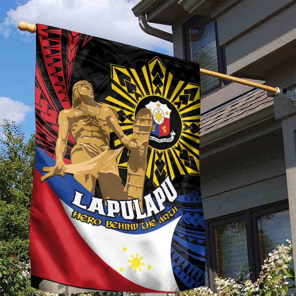 Lapulapu The First Filipino Hero Garden Flag Polynesian Pattern LT01 - Polynesian Pride