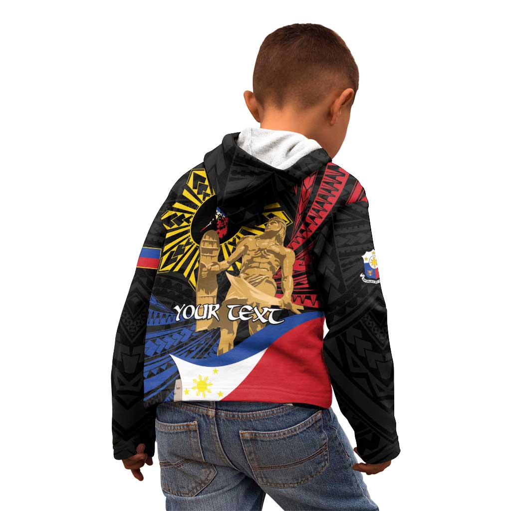 Personalized Lapulapu The First Filipino Hero Kid Hoodie Polynesian Pattern LT01 - Polynesian Pride
