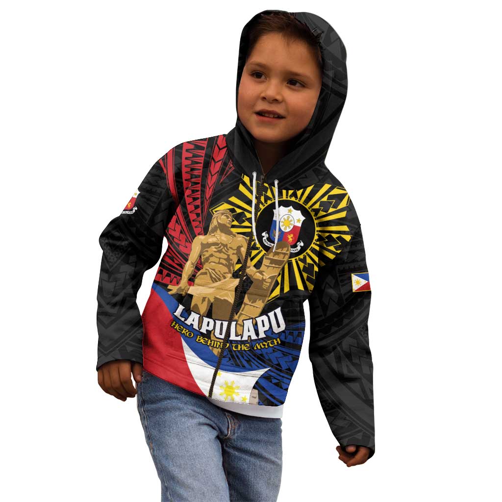 Personalized Lapulapu The First Filipino Hero Kid Hoodie Polynesian Pattern LT01 - Polynesian Pride