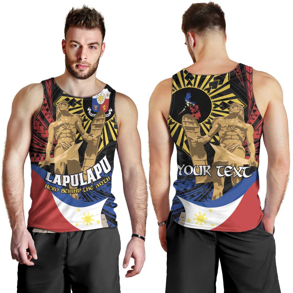 Personalized Lapulapu The First Filipino Hero Men Tank Top Polynesian Pattern LT01 - Polynesian Pride