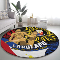 Lapulapu The First Filipino Hero Round Carpet Polynesian Pattern LT01 - Polynesian Pride
