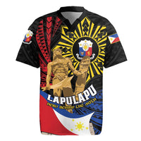 Personalized Lapulapu The First Filipino Hero Rugby Jersey Polynesian Pattern LT01 Black - Polynesian Pride