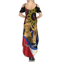 Personalized Lapulapu The First Filipino Hero Summer Maxi Dress Polynesian Pattern LT01 - Polynesian Pride