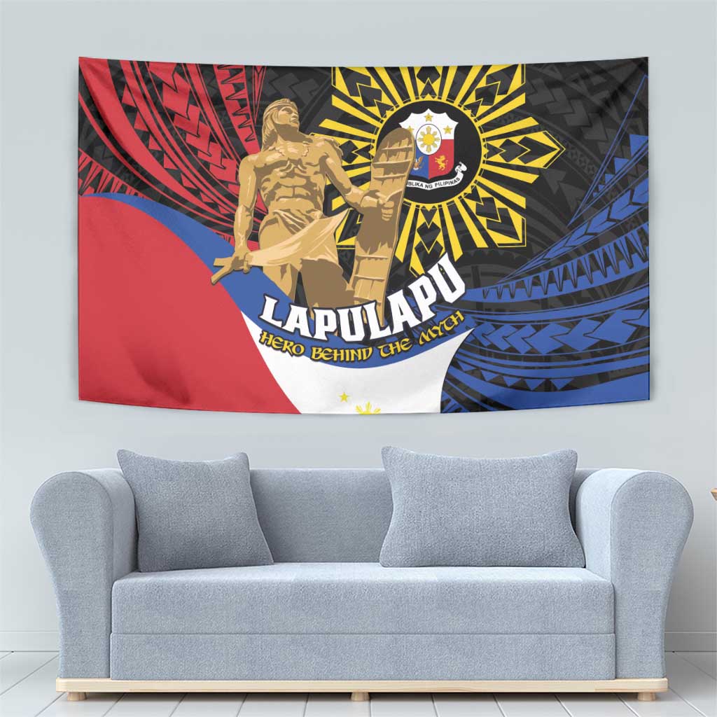 Lapulapu The First Filipino Hero Tapestry Polynesian Pattern LT01 - Polynesian Pride