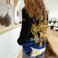 Personalized Lapulapu The First Filipino Hero Women Casual Shirt Polynesian Pattern LT01 - Polynesian Pride