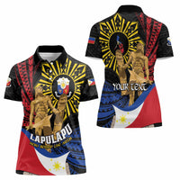 Personalized Lapulapu The First Filipino Hero Women Polo Shirt Polynesian Pattern LT01 - Polynesian Pride